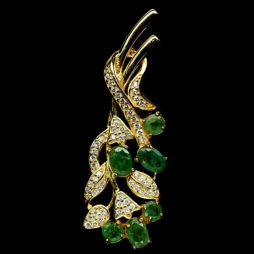 Top emerald pendant natural - emerald, pendant: