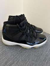 Vintage 2000 Nike Air Jordan 11 Retro Space Jam UK 7.5 136046 041 Patent Black