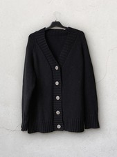 Black chunky wool oversized