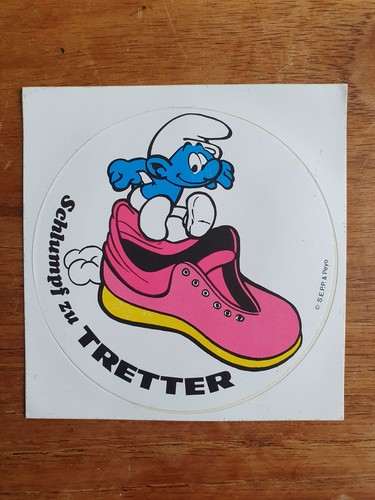 Vintage smurfs sticker zetter - smurfs,