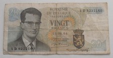 BELGIUM  20  FRANCS 1964