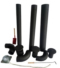 4" 5" 6" BLACK FLUE PIPE ELBOW