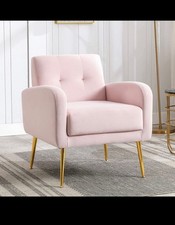 Pink Velvet Armchair Accent