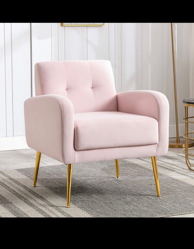 Pink velvet armchair accent - velvet,