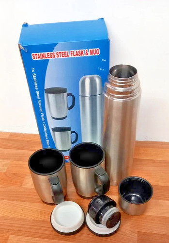 Stainless steel flask litre - steel, 1