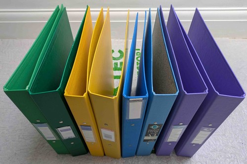 Eight ring binders - a4, binders,