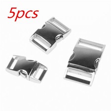 5pcs 20/25mm Silver Side Release Metal Buckles Clasp Clips Webbing Fastener UK