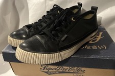 Mens Superdry Originals Super 8 Black Trainers Shoes UK 10 With Box