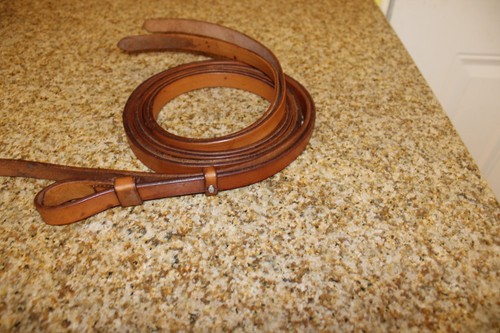 Tan split reins long 3 - split, 6'6"