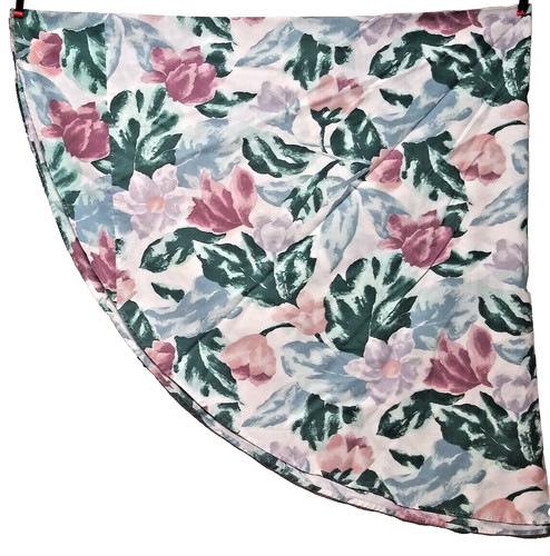 Vintage round floral cotton - round,