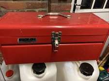 VINTAGE STACK-ON R-422 RED METAL TOOLBOX WITH TRAY 22” x 8 1/2” x 8 1/2”