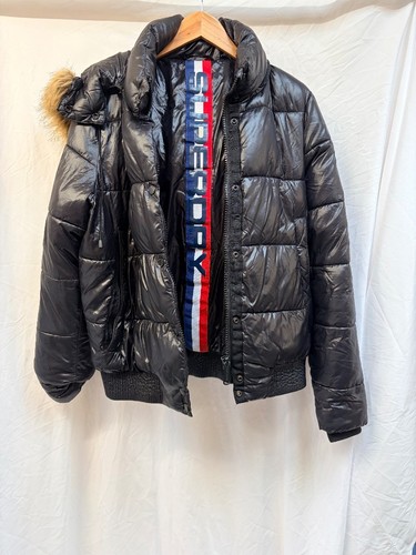 Ladies superdry coat black - ladies,