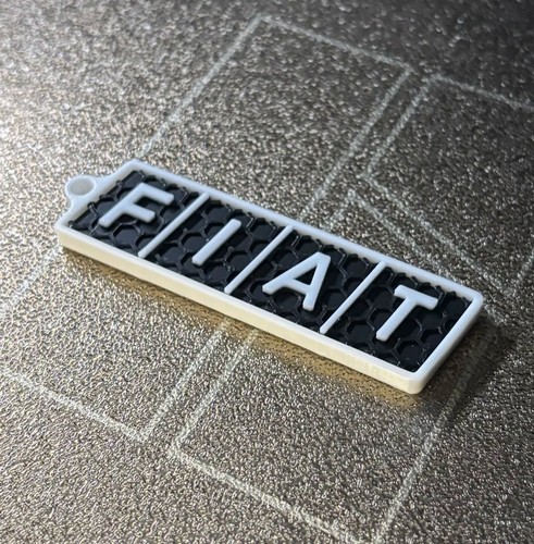 Fiat hexagon keychains 3d - fiat,