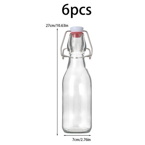 Glass bottles with swing top - with,