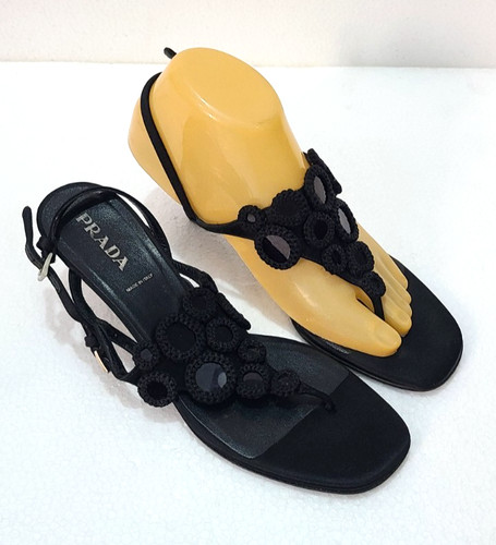 Prada black crochet - black, knit