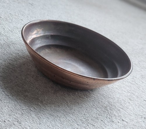 Vintage copper dish bowl - bowl, 25cm