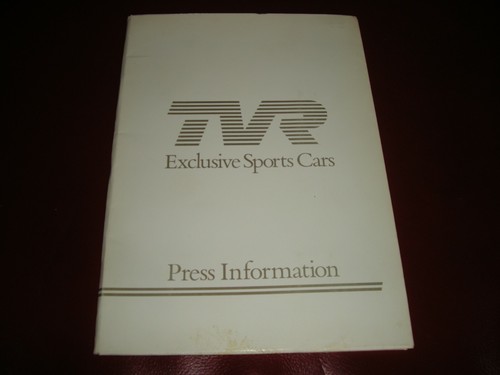 Tvr press information - press, "tvr