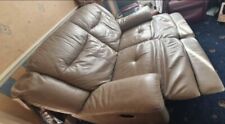 Sofa Recliner LEATHER Double Seat URGENT SALE! Taupe Colour Comfort Nearly NEW