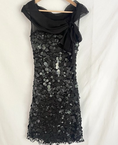 90s moschino black silk - black,