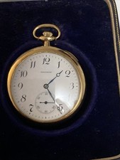 Beautiful Waltham 14ct Gold Open Faced Hunter  1907 Riverside Maximus Movement.