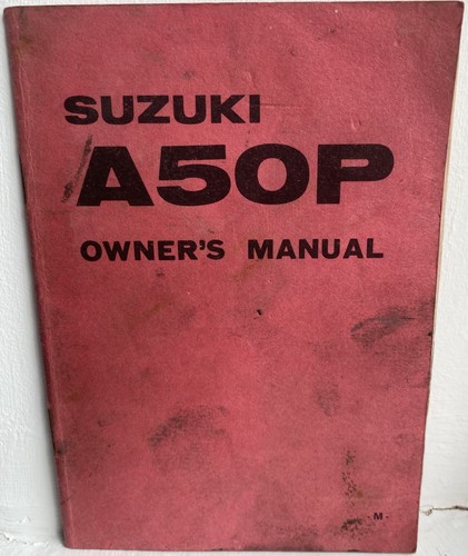 Suzuki a50p original owners - suzuki,
