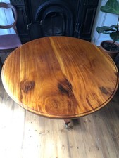 Dining Table - beautiful round flame mahogany tilt-top loo table