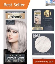 Bblonde Silver Hair Dye - Non-Permanent, 75ml Toner for Refreshing Blonde Tones