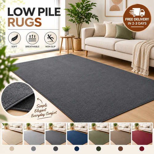 Low pile rugs large small - low,