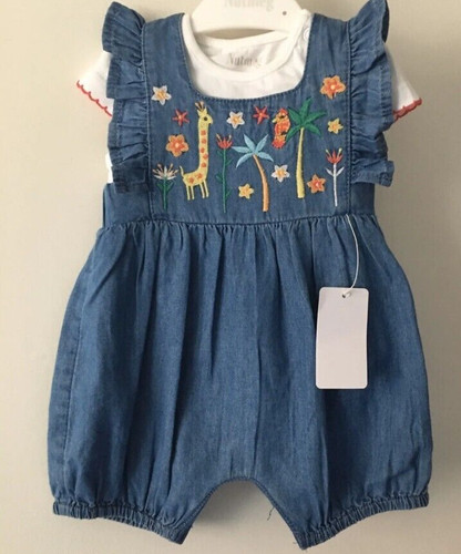 Girls denim playsuit - playsuit, romper
