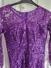 Ladies Beautuful African Purple Lace Dress