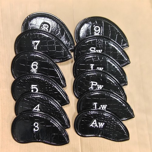 12pcs black crocodile leather - 12pcs,