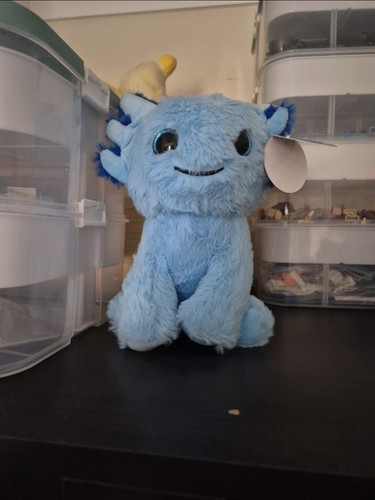 Blue axolotl plush soft toy - soft,
