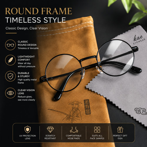 Retro metal round - metal, rim