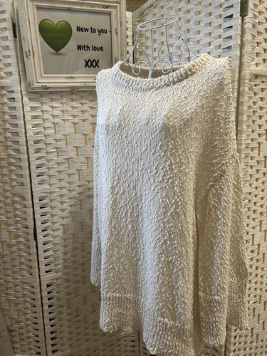 Ladies bobble knit - knit, cream