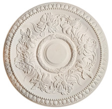 Plaster ceiling rose with an