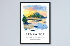 Penzance watercolor poster - watercolor,