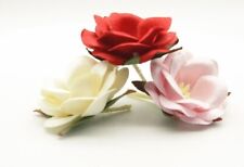 Mulberry paper  Open Roses Flowers 4.5cm large varied colours card making
