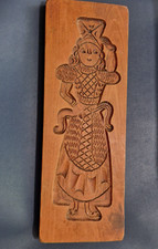 LARGE 40cm Dutch Wooden Hand Carved Biscuit Cookie Mould Press