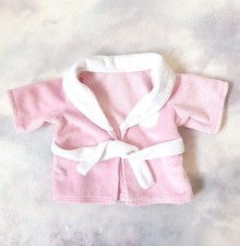 Designabear, Fits Build A Bear, Pink & White Dressing Gown Robe. B 113