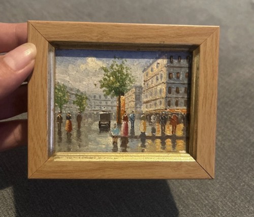 Miniature framed impressionist - miniature,