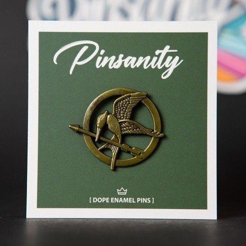 Bronze mocking jay enamel pin - jay,