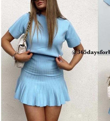 Zara blue knit - knit, hem