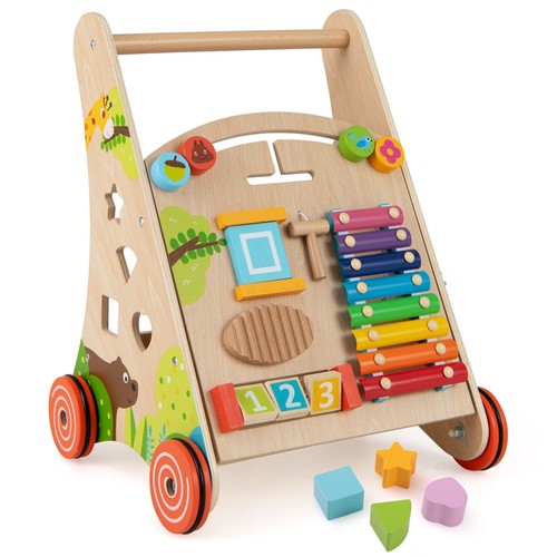 Costway wooden baby - wooden, walker