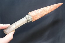 Flint Knapped Goldstone Knife