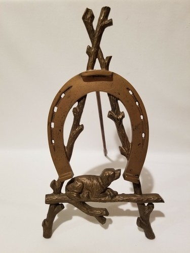 Old brass bronze horseshoe - brass,
