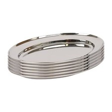 6x 25cm x 67cm Oval Stainless