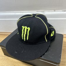 Monster Energy Cap Mens One Size Black Neon Y2K Hat Snapback Panel Racing Moto