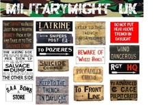 1/32 - 1/35 SCALE WW1 BRITISH TRENCH SIGNS  DIORAMA MODEL