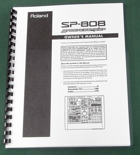 Roland 808 owner manual - roland, owner's