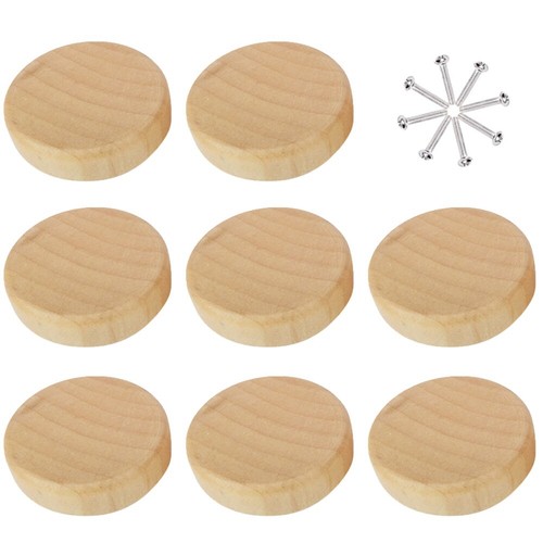 12pcs wooden knob - wooden, with
